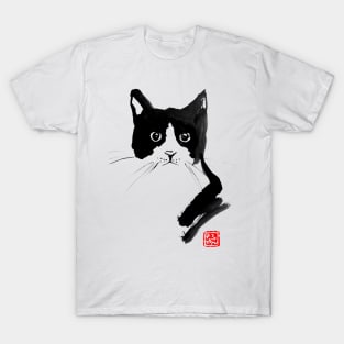 black and white cat T-Shirt